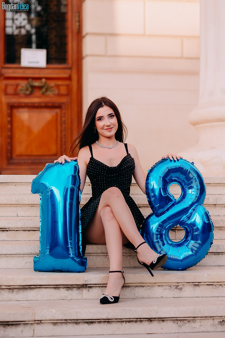 Portret Alexandra la ședința foto de majorat